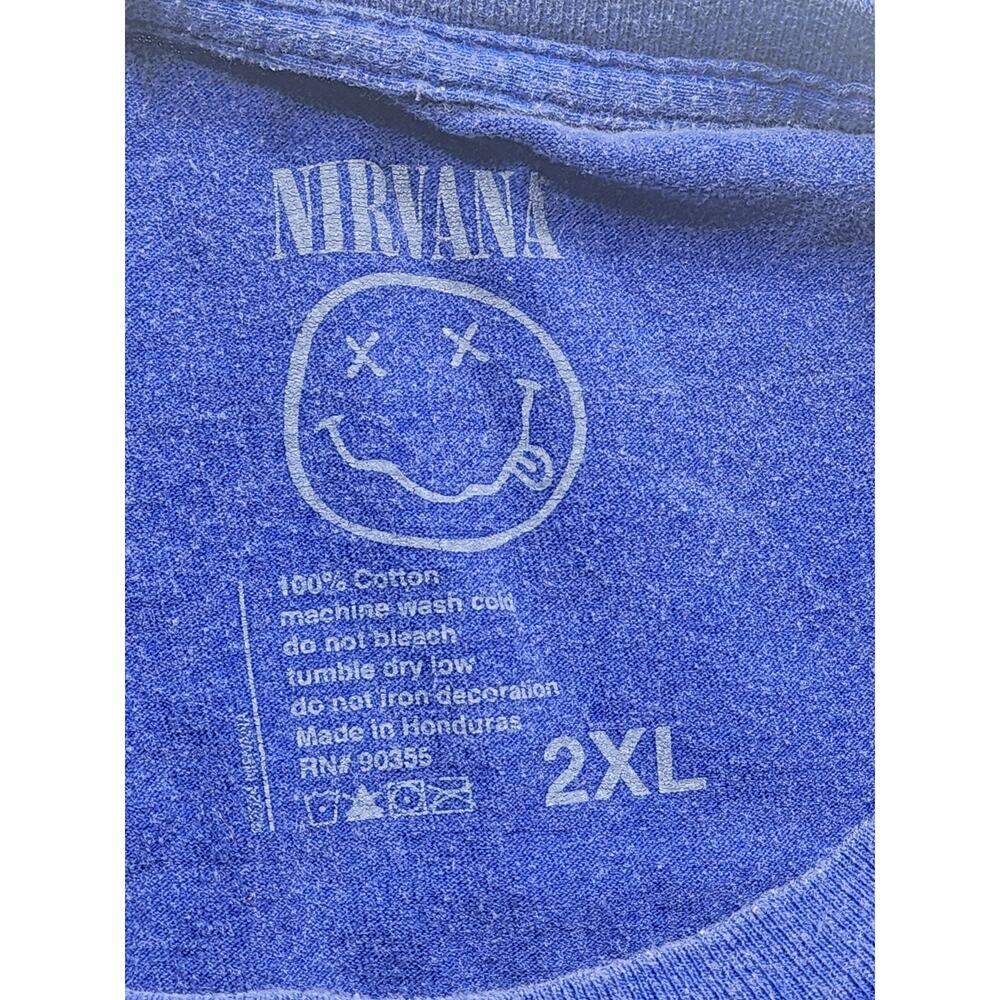 Nirvana Band T Shirt Mens 2XL Sliver Graphic Tee Grunge Distressed Vintage Style - Picture 15 of 16